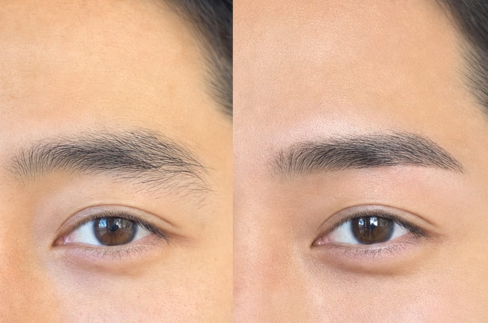 眉毛デザインのビフォーアフター：メンズ｜整えすぎない清潔感のある眉